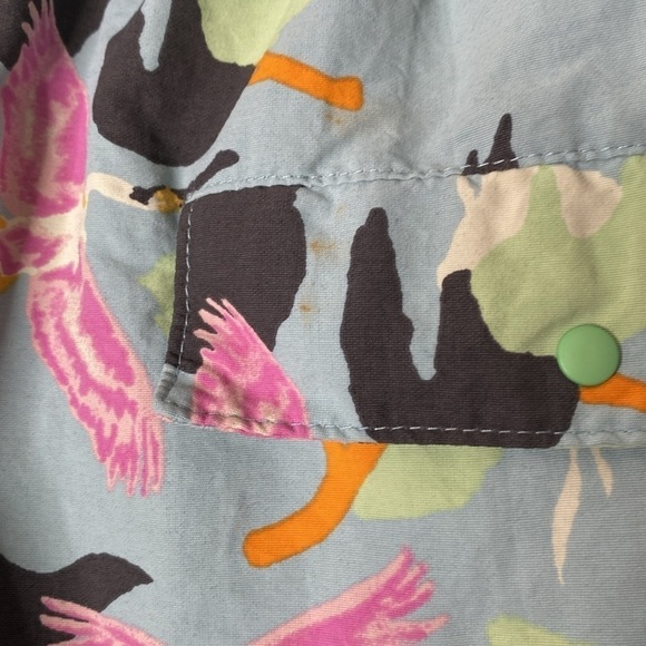 Patagonia swim trunks shorts cranes small unisex blue pink grey GUC - Picture 3 of 5